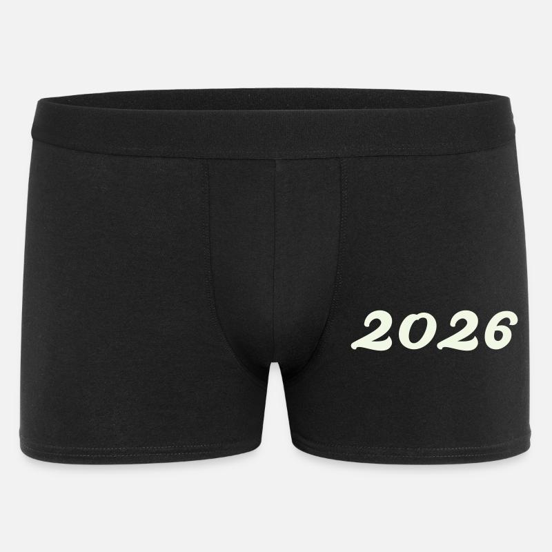 2026 - Männer Boxer Shorts - Schwarz