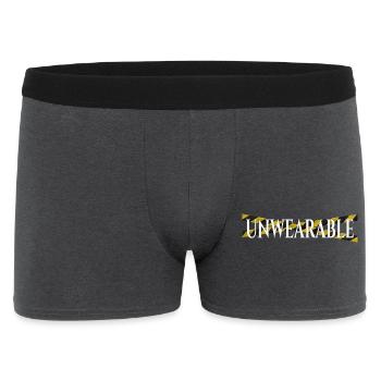 Unwearable – Design statement avec ruban d’avertissement - Boxer Homme - charbon - Devant