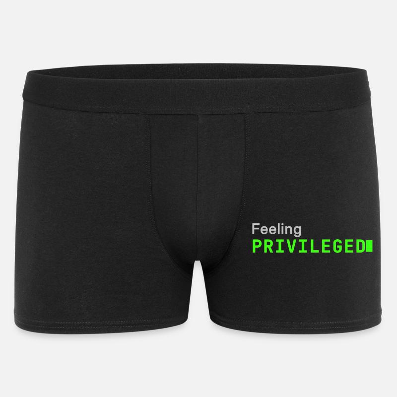 Feeling Privileged | Developer mood - Männer Boxer Shorts - Schwarz