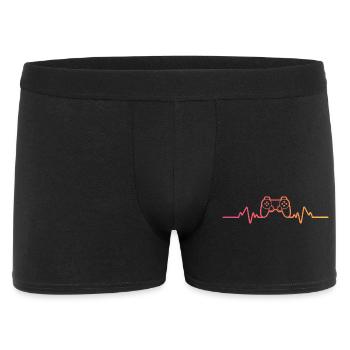 Gamer Sunset Heartbeat Gaming - Männer Boxer Shorts - Schwarz - Vorne