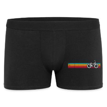 Retro Rainbow Bike Stripes - Men's Boxer Shorts - black - Front