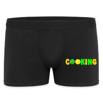 tablier cooking citron vert citron jaune - Boxer Homme - noir - Devant