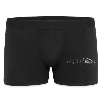 Herzschlag Ring Liebespuls - Männer Boxer Shorts - Schwarz - Vorne