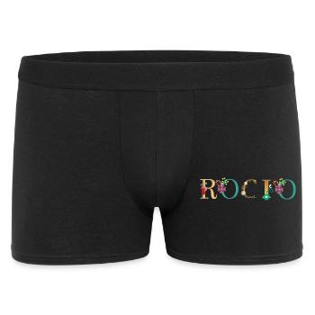 ROCIO name decorated with flowers - Men's Boxer Shorts - black - Front
