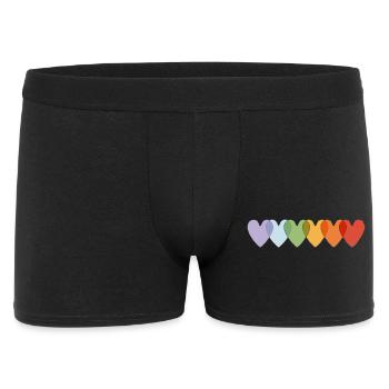 Hearts in Pastel and Vibrant Gradient - Men's Boxer Shorts - black - Front