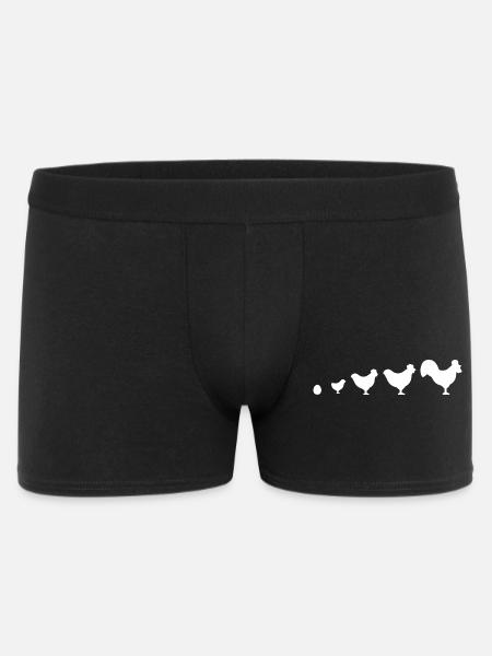 Evolution Farmer Chicken Rooster Funny - Men's Boxer Shorts - black