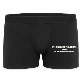 Créatif, flexible au lieu de chaotique - Boxer Homme - noir - Devant