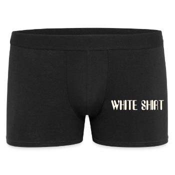 Chemise blanche | Chemise de chanson | Pull à bande - Boxer Homme - noir - Devant