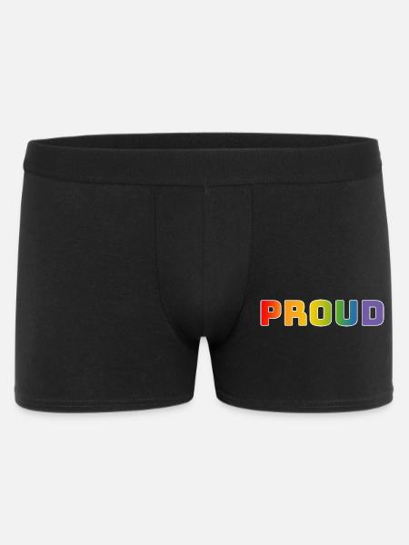Rainbow proud white - Men's Boxer Shorts - black