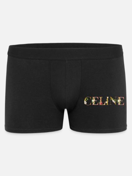 CELINE name adorned with flowers - Men's Boxer Shorts - black