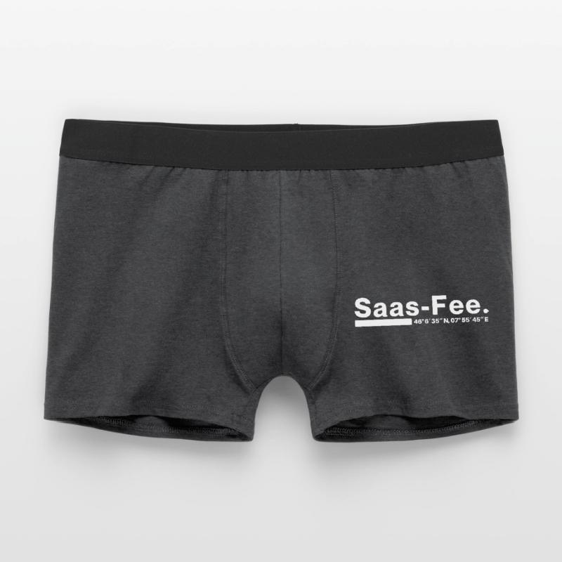Saas-Fee coordinates Valais Switzerland Men's Boxer Shorts