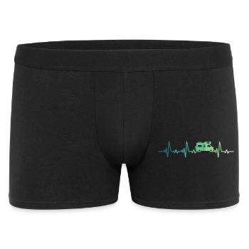 camping car battement de coeur t-shirt camping - Boxer Homme - noir - Devant