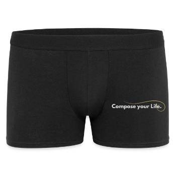 Composez votre vie – Attitude envers la vie pour les acteurs - Boxer Homme - noir - Devant