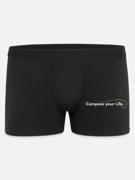 Compose Your Life – Lebenseinstellung für Macher - Männer Boxer Shorts - Schwarz