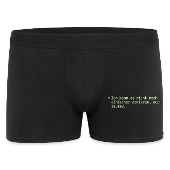 Nicht Einfacher Erklären Nur Lauter Lehrer Büro - Männer Boxer Shorts - Schwarz - Vorne