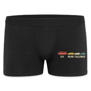 Busfahrer Und Meine Follower - Männer Boxer Shorts - Schwarz - Vorne