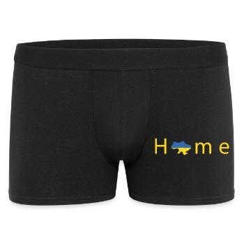Zuhause: Ukrainescher Stil Heimdruck - Männer Boxer Shorts - Schwarz - Vorne