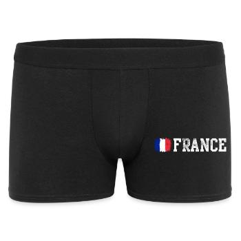 Französische Nationalflagge - Männer Boxer Shorts - Schwarz - Vorne