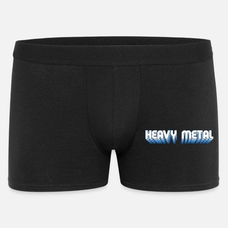 Heavy-Metal-Textlogo im Retro-Stil - Männer Boxer Shorts - Schwarz