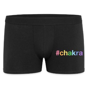 CHAKRA Hashtag - Männer Boxer Shorts - Schwarz - Vorne