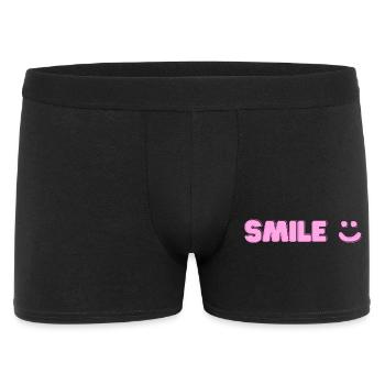 Smile print - Men's Boxer Shorts - black - Front