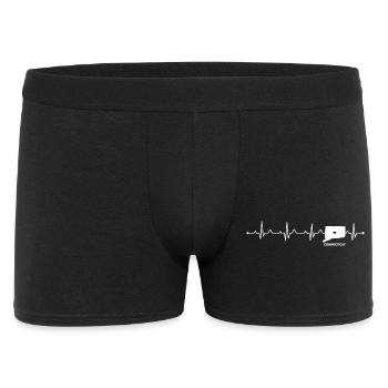 Connecticut State Hearttbeat Heart Map USA Roots - Men's Boxer Shorts - black - Front