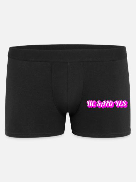 Han sa ja – Homofil brudgom Utdrikningslag og forlovelsesfest - Boxer Shorts for menn - svart