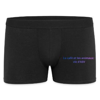 Le_café_et_les_animaux_vie_dASV - Boxer Homme - noir - Devant