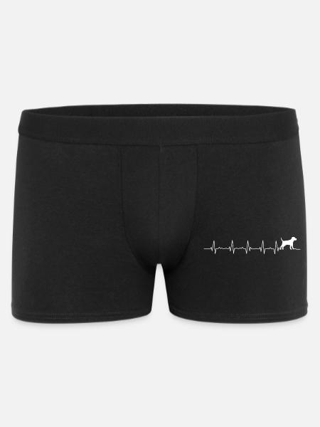 Pup Heartbeat Silhouette - Men's Boxer Shorts - black
