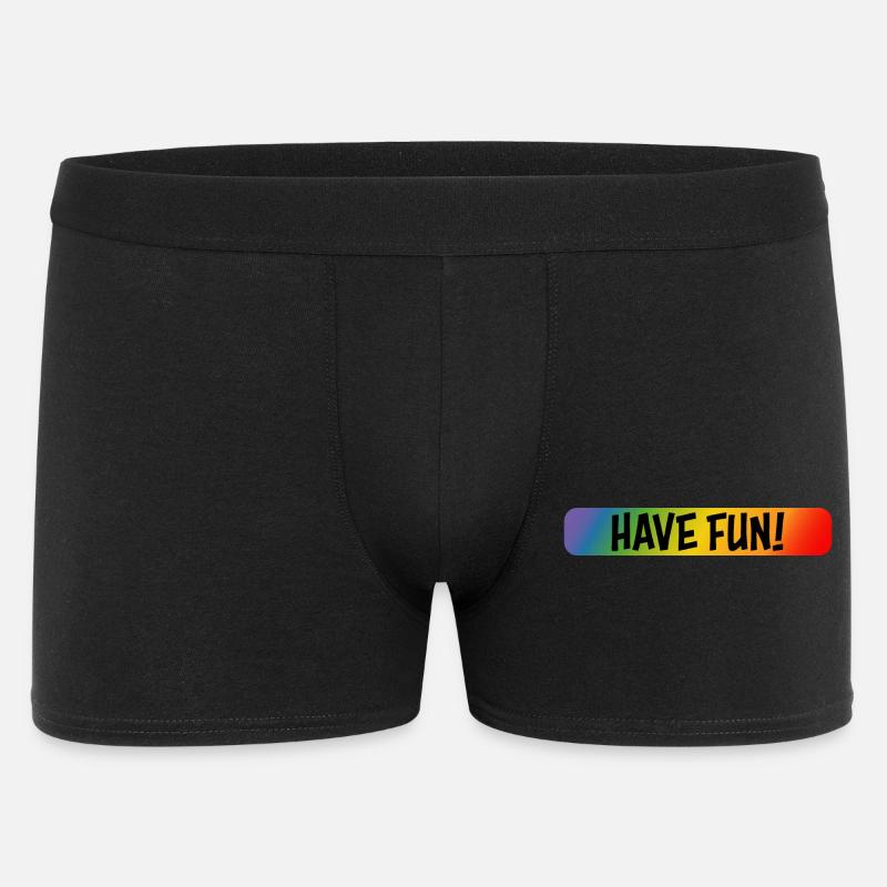 regenbogen have fun - Männer Boxer Shorts - Schwarz