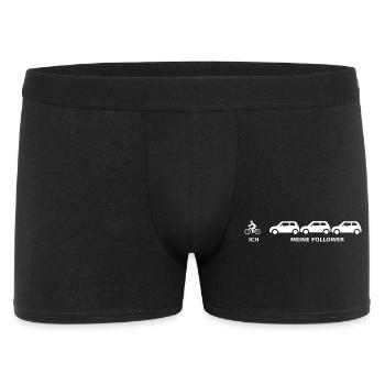 FahrradFan white - Männer Boxer Shorts - Schwarz - Vorne