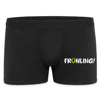 Frühling Saison Camping coole Quotes Comic Gesicht - Männer Boxer Shorts - Schwarz - Vorne