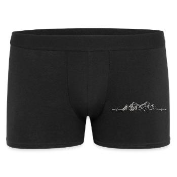 Alpiner Pulsgipfel - Männer Boxer Shorts - Schwarz - Vorne
