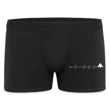 Heartbeat Peaks Bergweg - Männer Boxer Shorts - Schwarz - Vorne