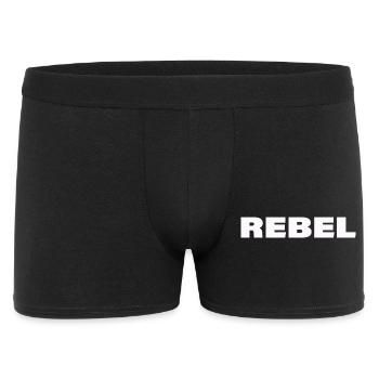 REBEL - Männer Boxer Shorts - Schwarz - Vorne