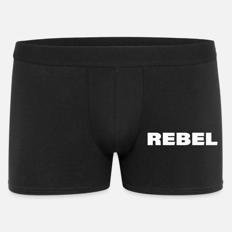 REBEL - Männer Boxer Shorts - Schwarz