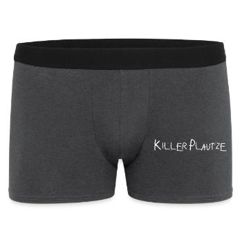 killerplautze bauch bierbauch plautze lustig - Männer Boxer Shorts - Anthrazit - Vorne
