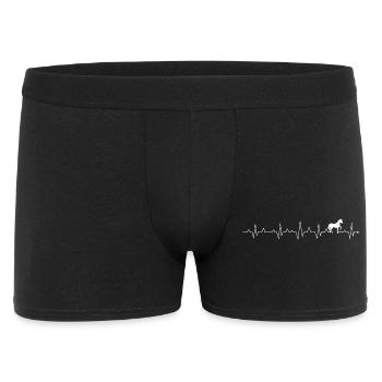 Pferdeliebhaber Herzschlag - Männer Boxer Shorts - Schwarz - Vorne