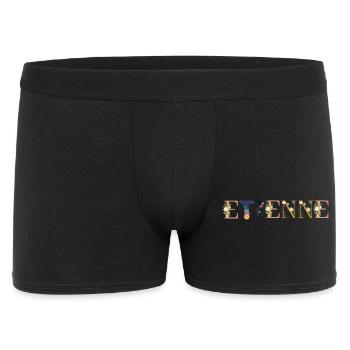 ETIENNE name adorned with flowers - Men's Boxer Shorts - black - Front