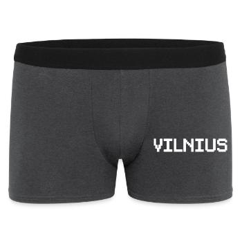 VILNIUS, Lithuania, Lithuania - Men's Boxer Shorts - charcoal grey - Front