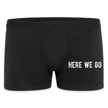Los geht's, Game Day Minimales Design - Männer Boxer Shorts - Schwarz - Vorne