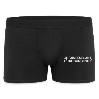I pretend to be focused on office humor - Men's Boxer Shorts - black - Front