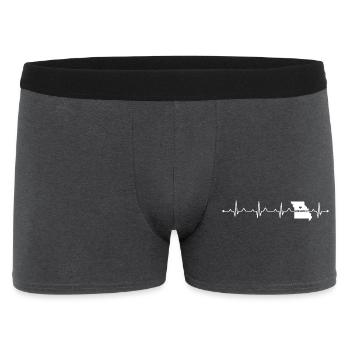 Missouri State Map Camo Silhouette Design - Men's Boxer Shorts - charcoal grey - Front