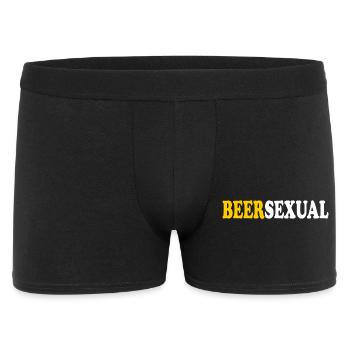 beersexual - Männer Boxer Shorts - Schwarz - Vorne