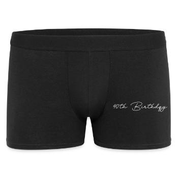40th Birthday - Männer Boxer Shorts - Schwarz - Vorne