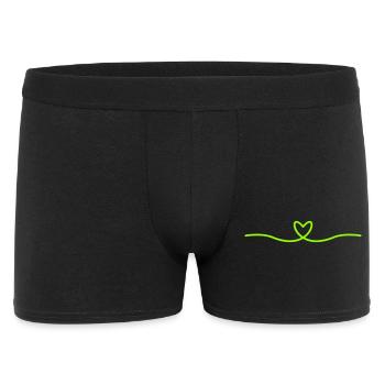 Ligne de cœur minimale | Design du Cœur Vert - Boxer Homme - noir - Devant