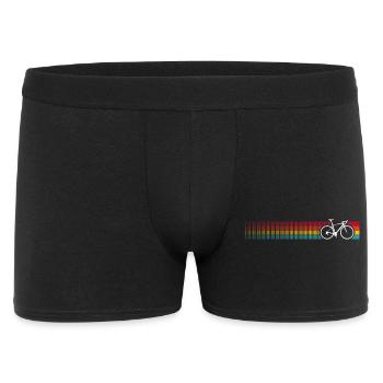 Lebendiges Regenbogen-Fahrradmuster - Männer Boxer Shorts - Schwarz - Vorne