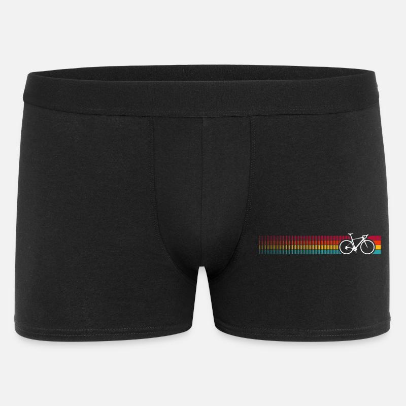 Lebendiges Regenbogen-Fahrradmuster - Männer Boxer Shorts - Schwarz