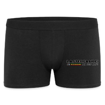 LASTERFAHREI - Do Reggae Mi Ned Auf! SCHRIFT-Farbe - Männer Boxer Shorts - Schwarz - Vorne