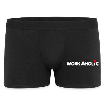 worker workaholic work - Men's Boxer Shorts - black - Front